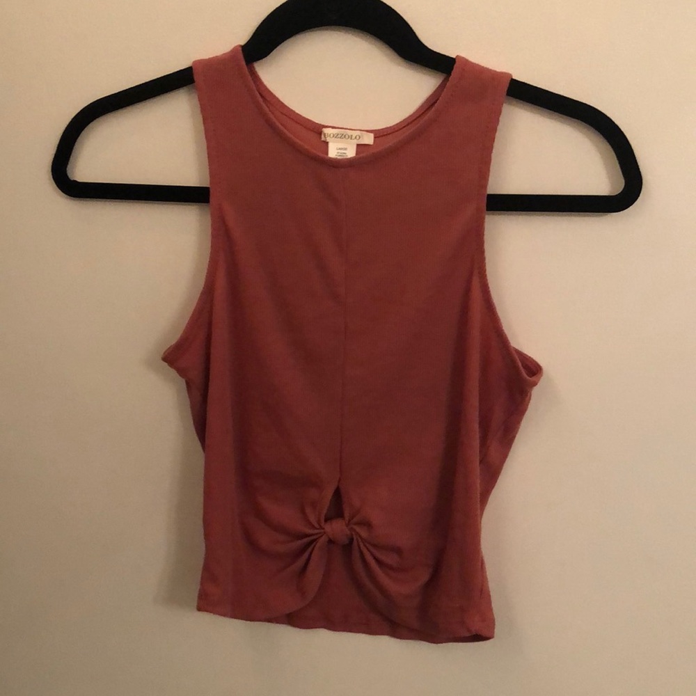 Bozzolo mauve pink crop top